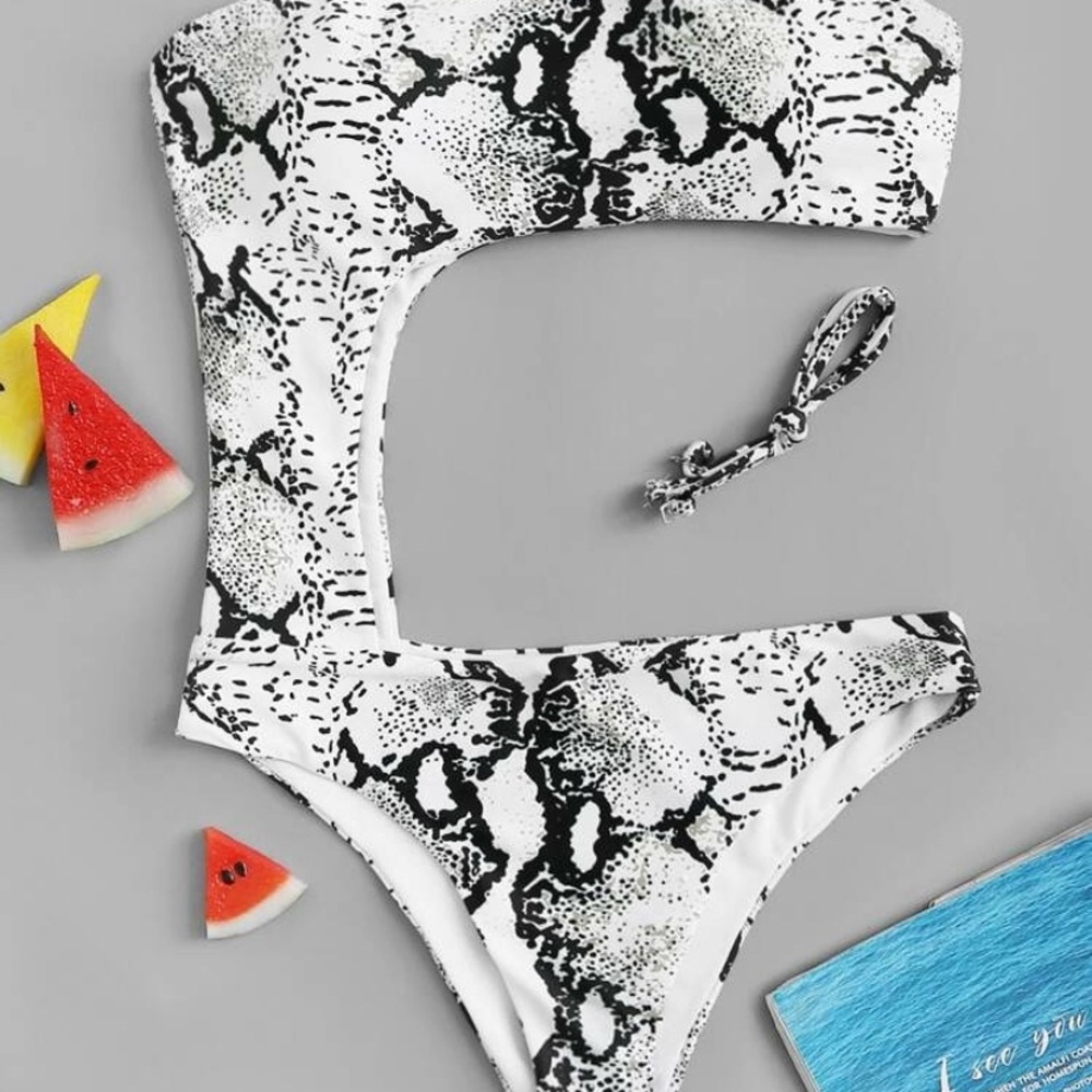 Snakeskin swimsuit!